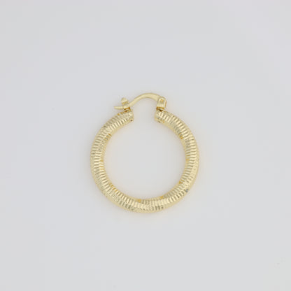 Hoop Earring With A Unique Twisted