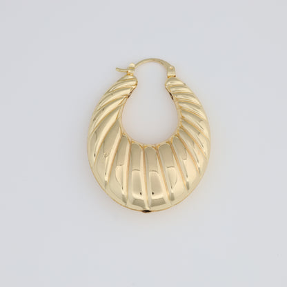 Wavy Hoop Earring With A Different Texture