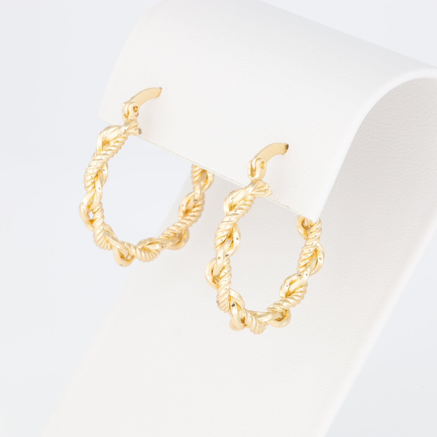 Classic Hoop Earrings With Straight Twists