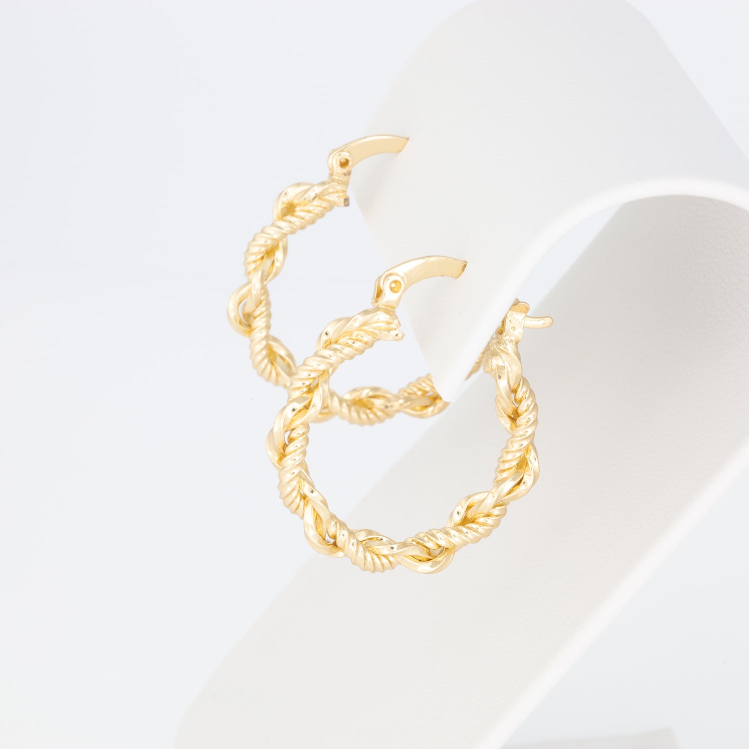 Classic Hoop Earrings With Straight Twists