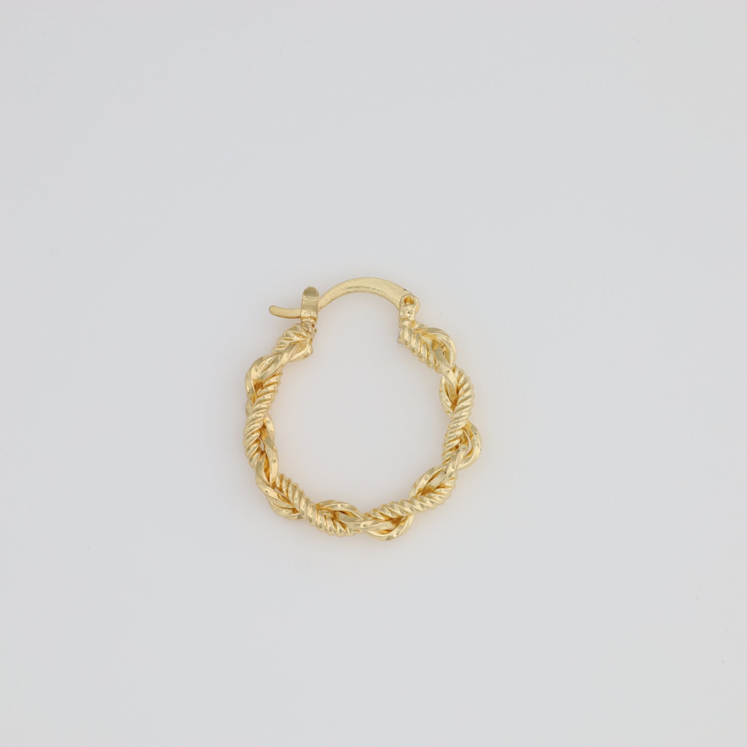 Classic Hoop Earrings With Straight Twists