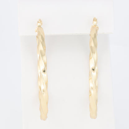 Classic Hoop Earrings With Straight Twists