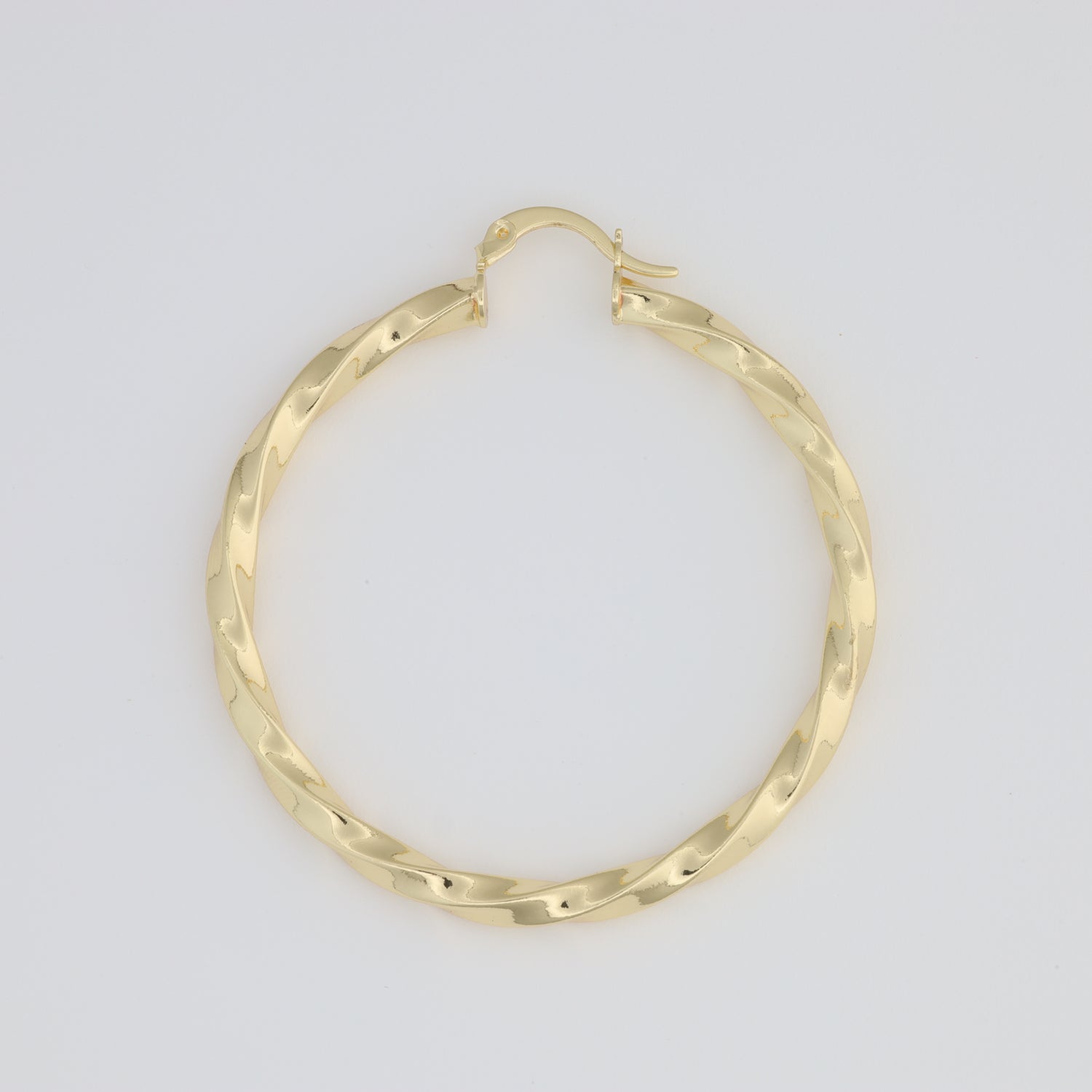 Classic Hoop Earrings With Straight Twists