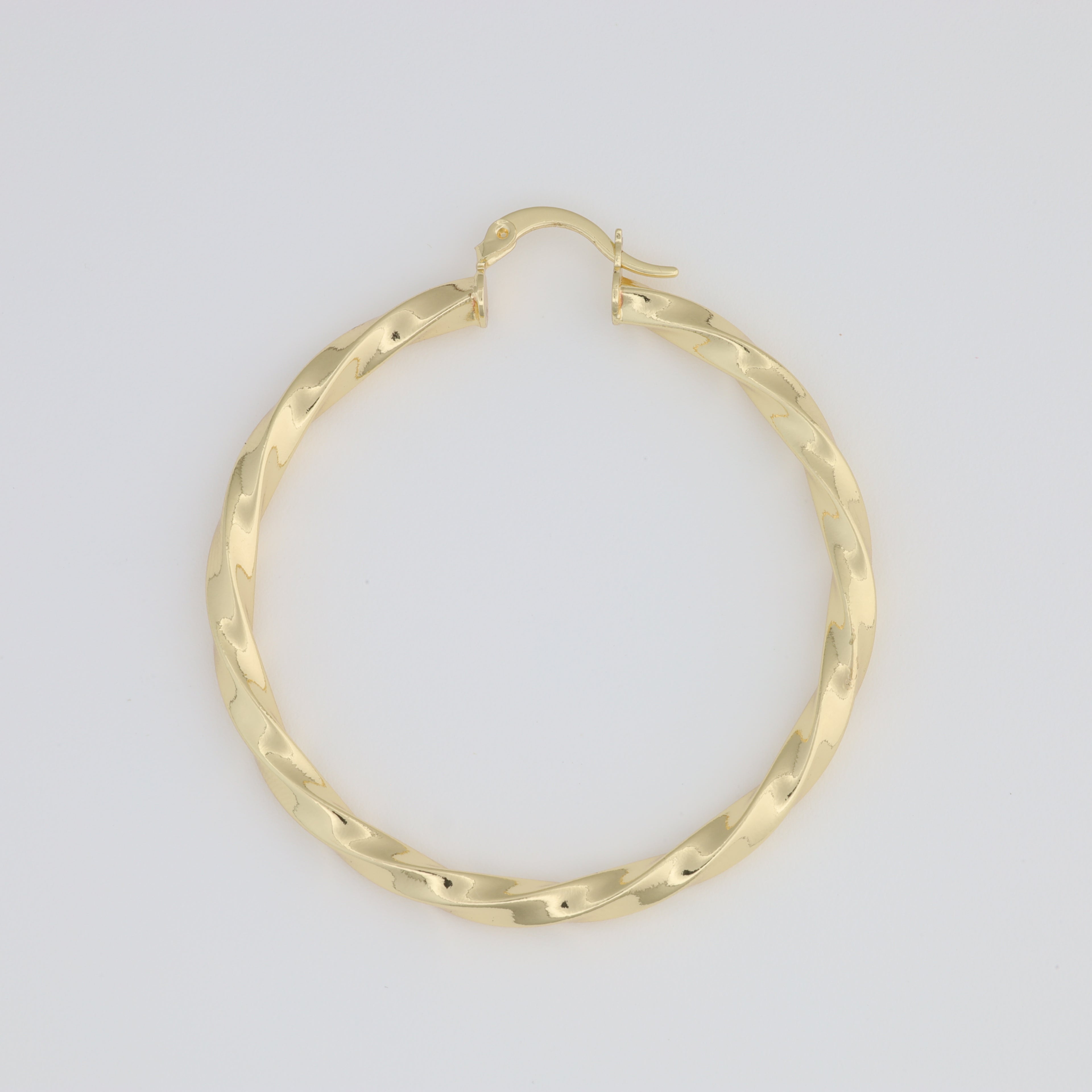 Classic Hoop Earrings With Straight Twists