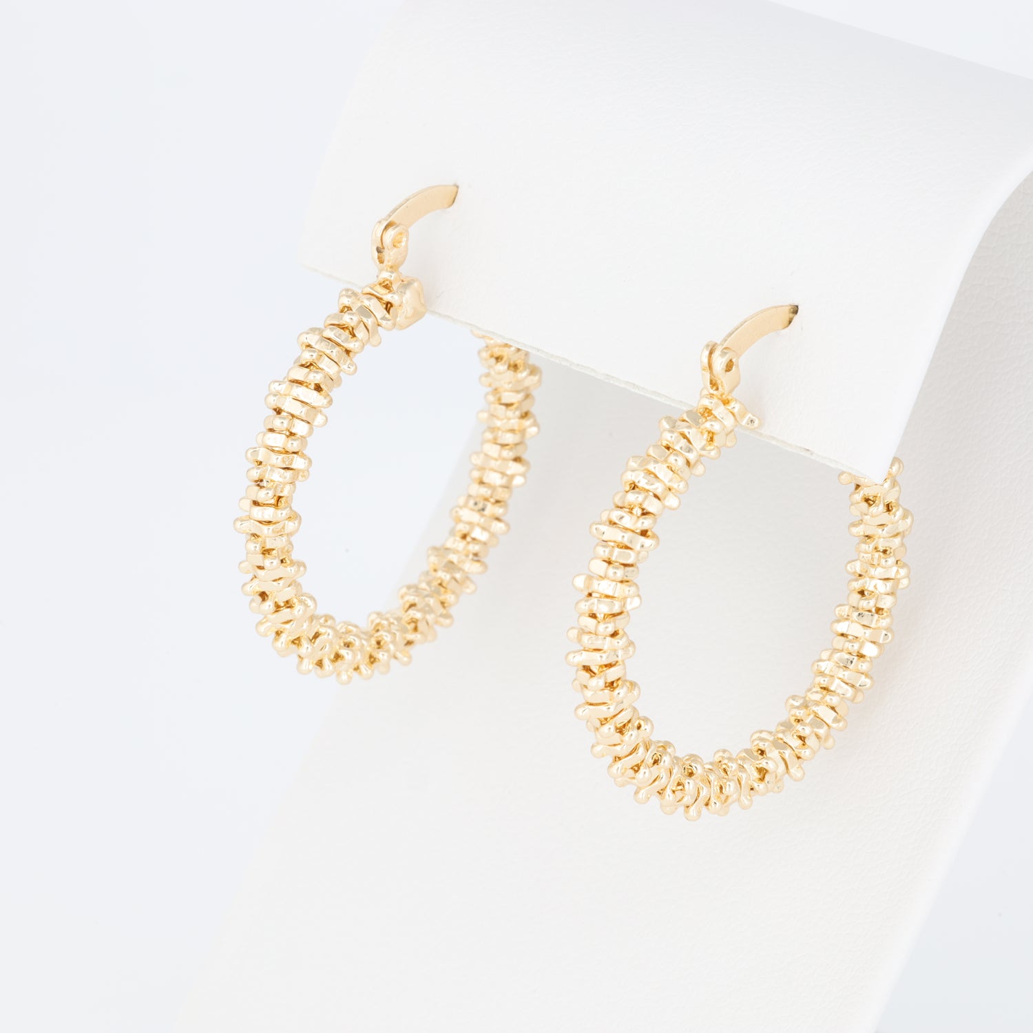 Textured And Square Hoop Earring