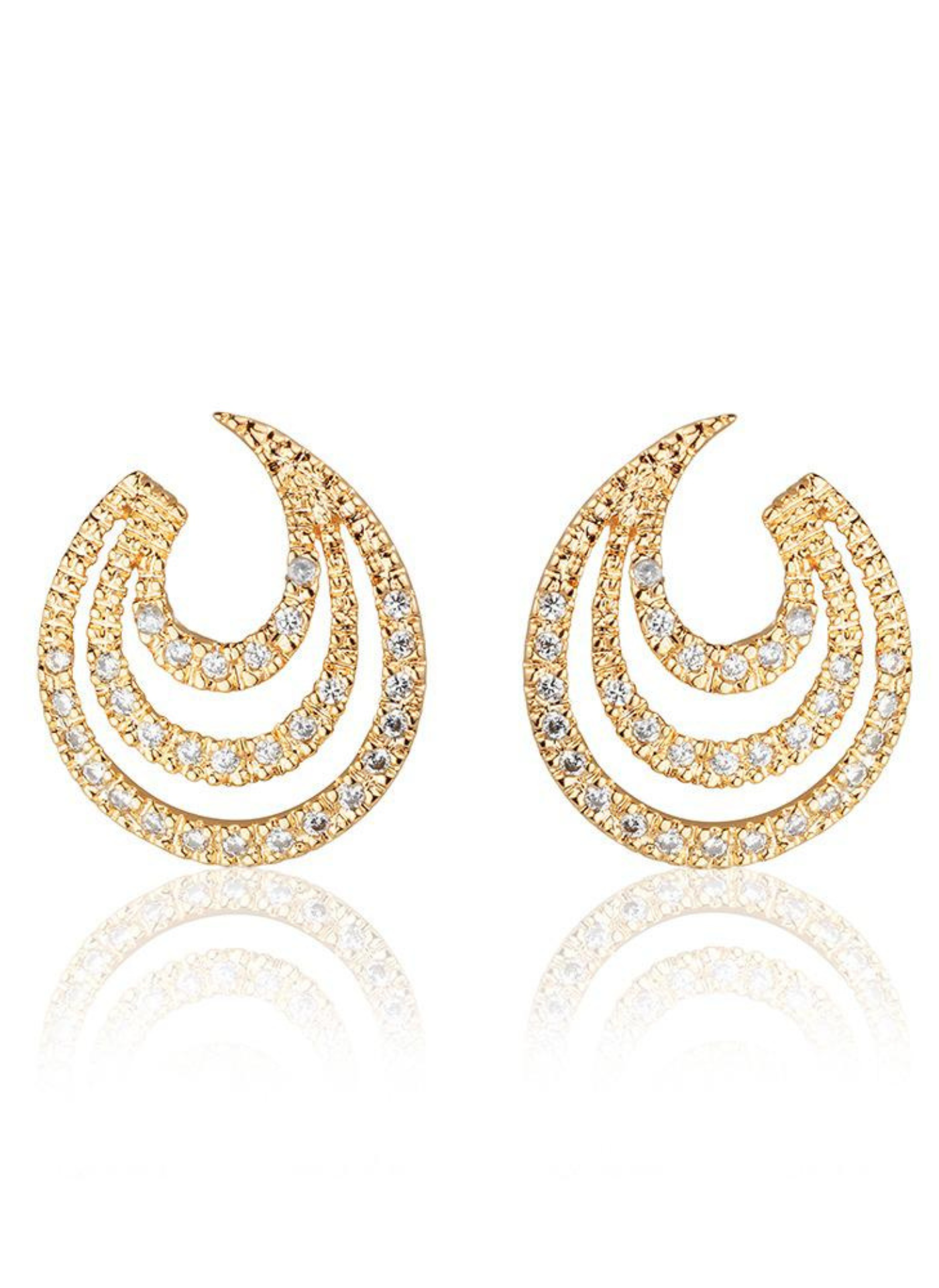 Modern round earring