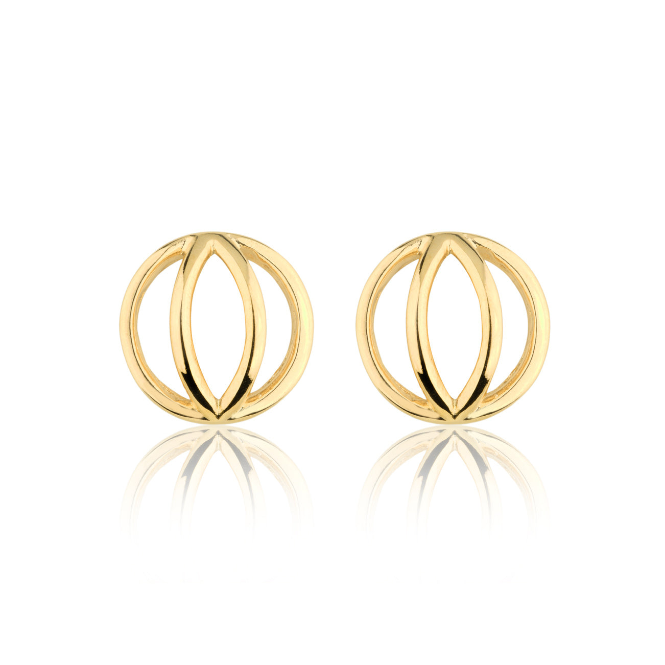 3D geometric circle earring