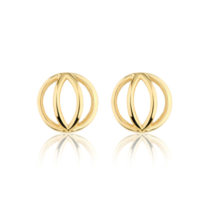 3D geometric circle earring