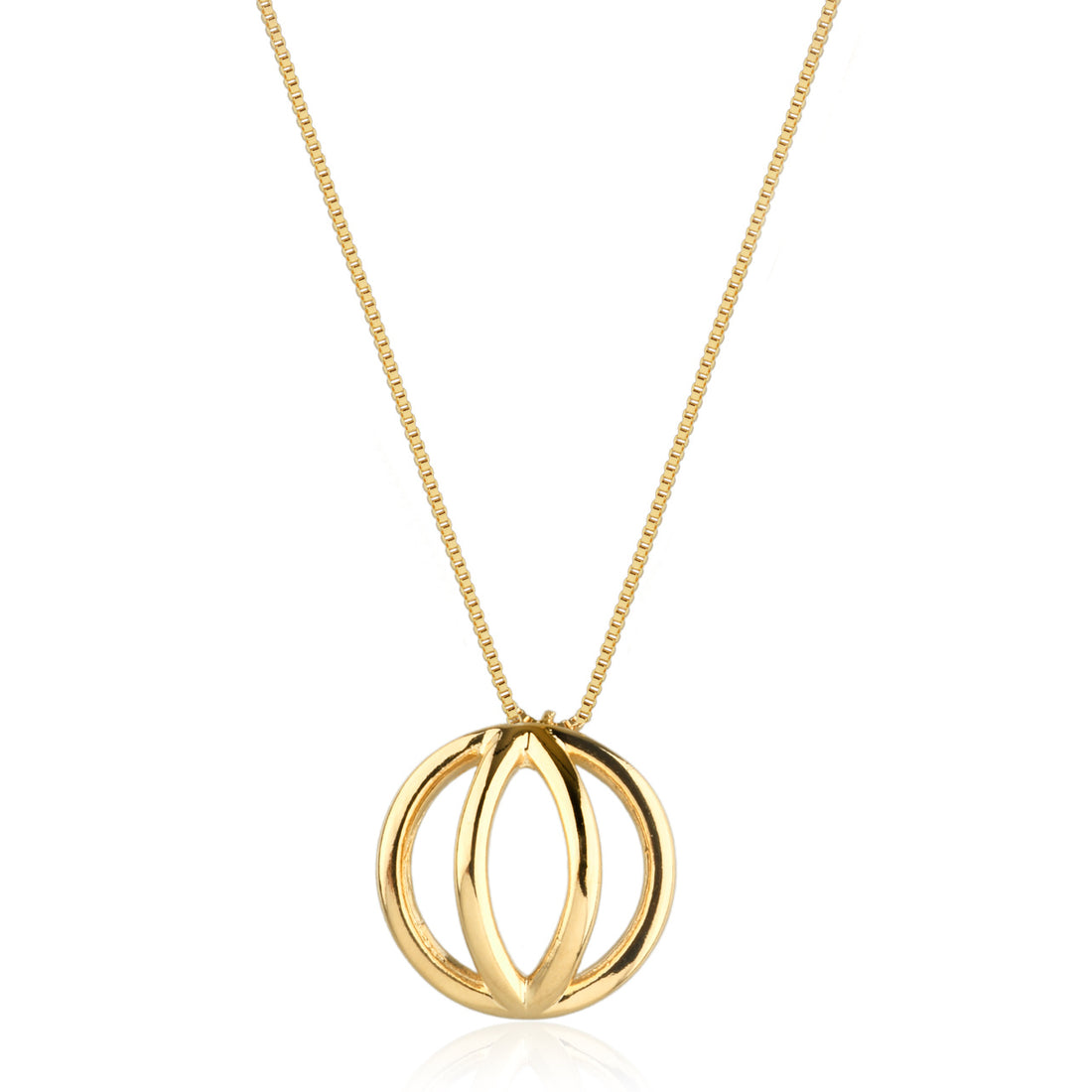 3D geometric circle necklace