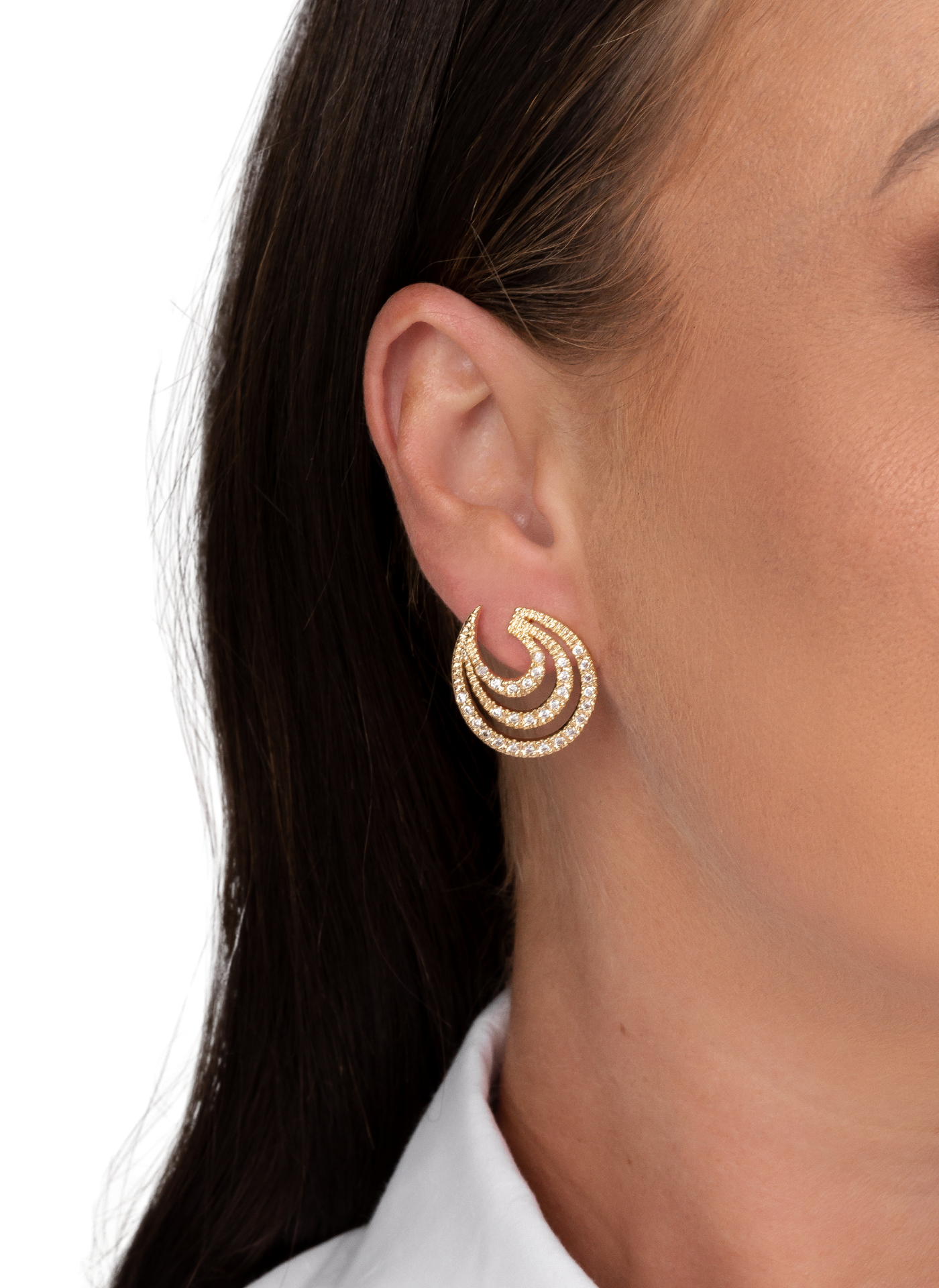 Modern round earring