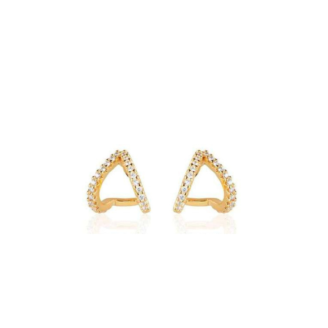 Modern earring with zirconia stones