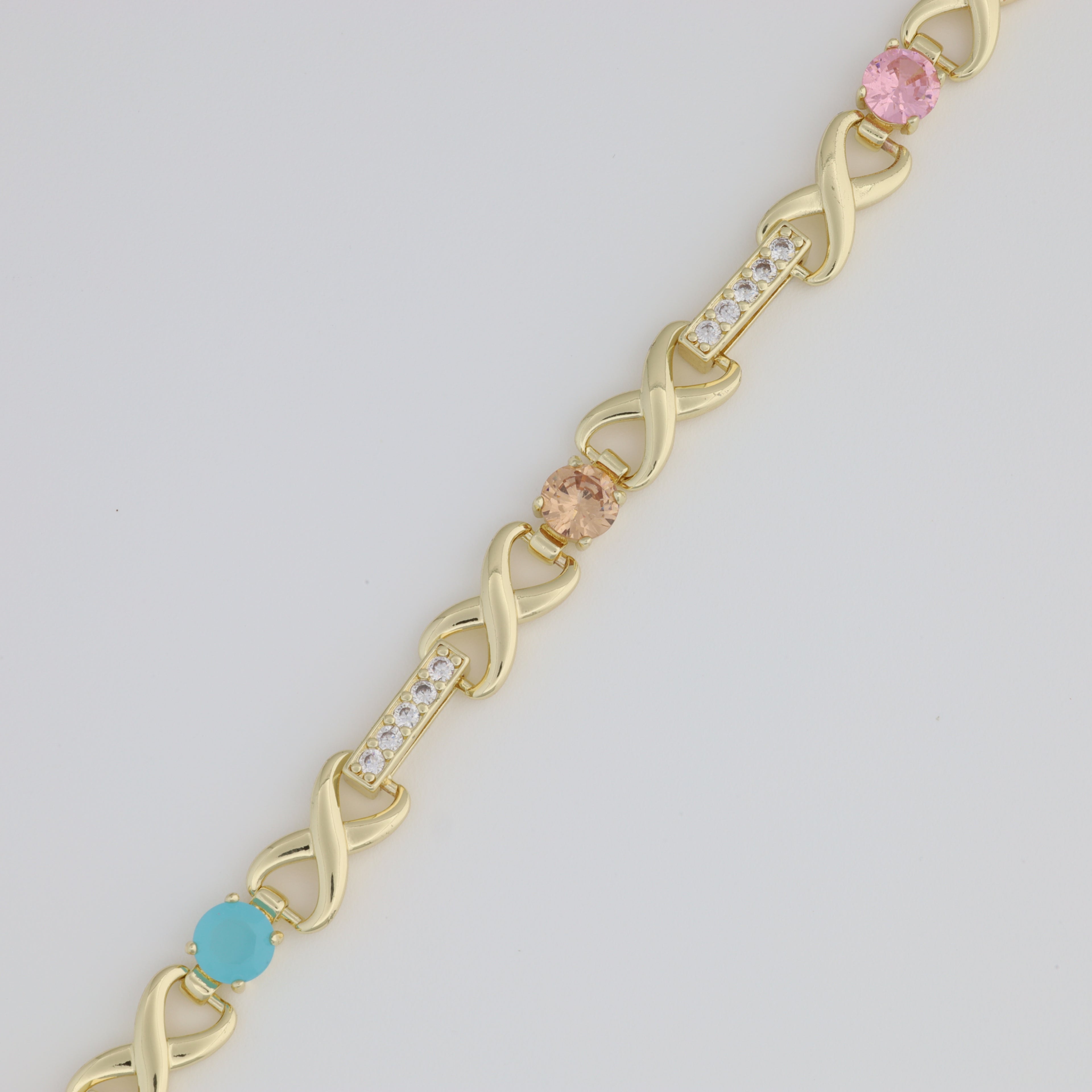 Colored Bracelet With Infinity Pendant