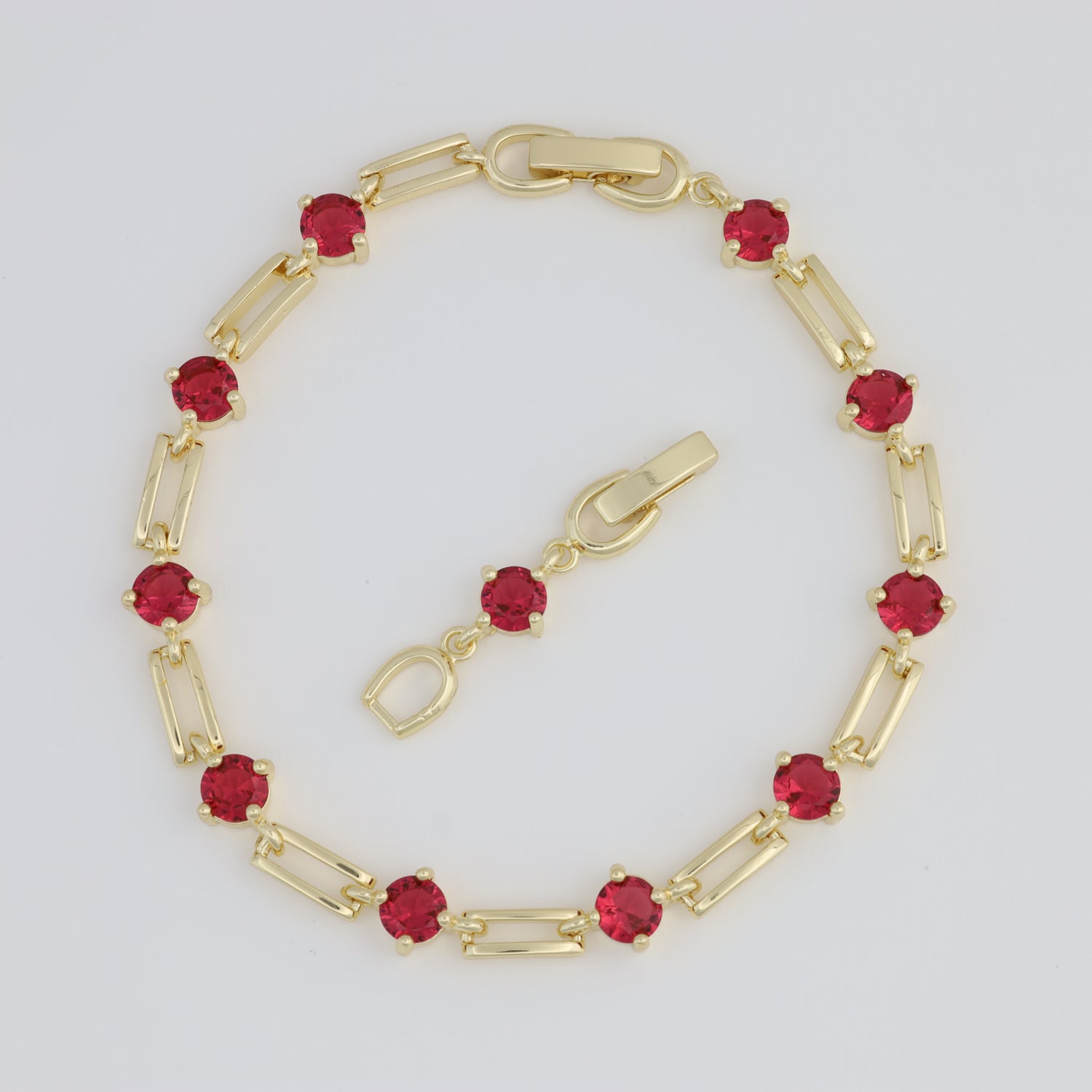 Red Paper Clip Bracelet