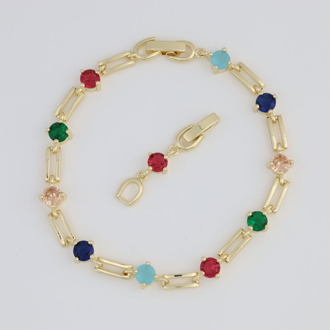 Colored Paper Clip Bracelet