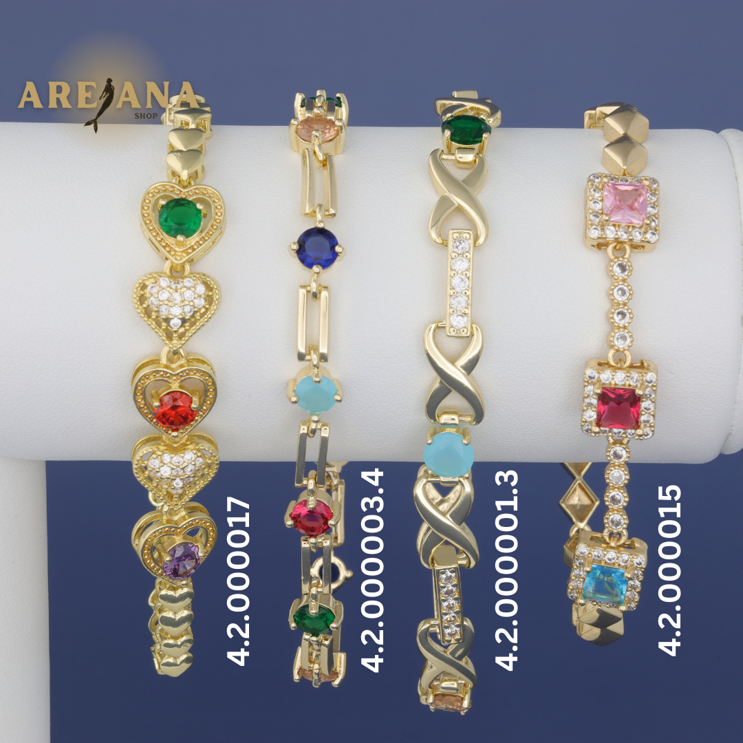 8 Colored Tennis Bracelets