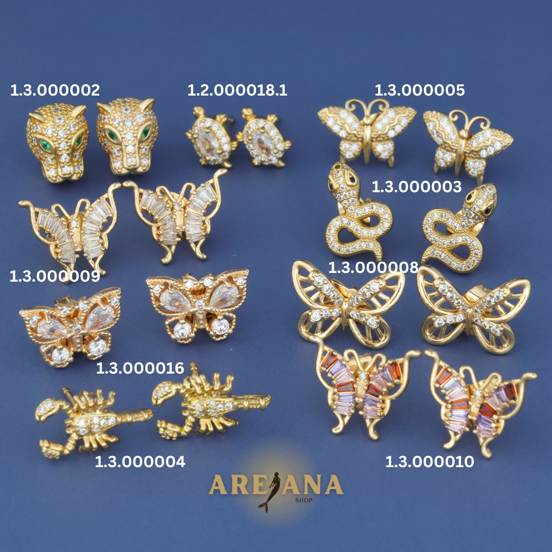 18 Different Stud Earrings