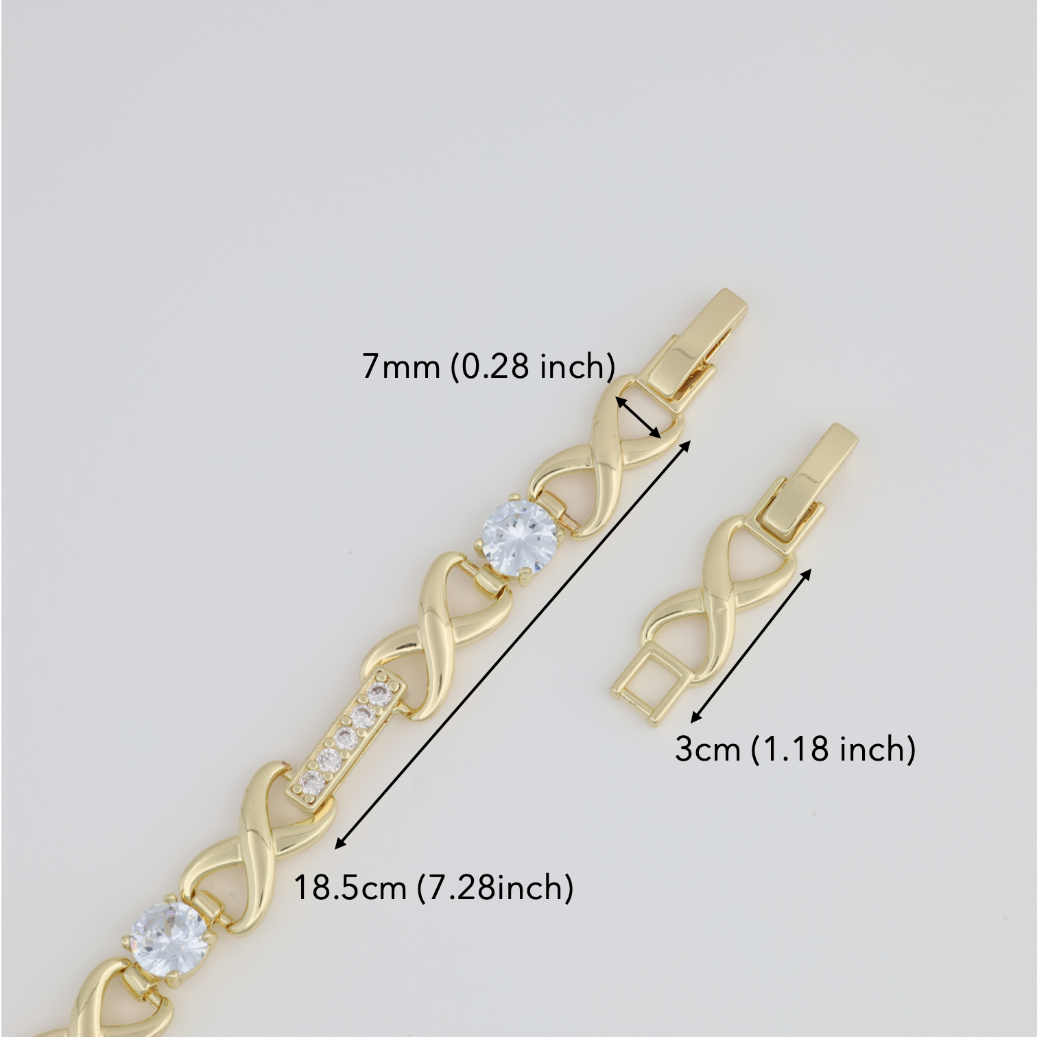 White Bracelet With Infinity Pendant