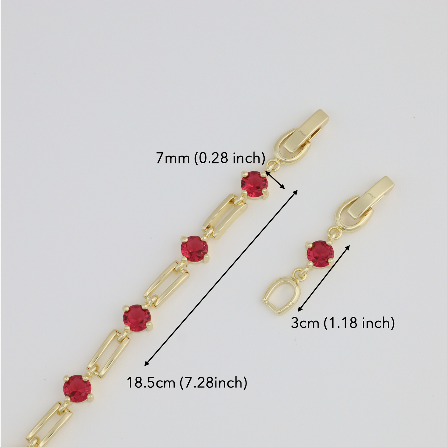 Red Paper Clip Bracelet