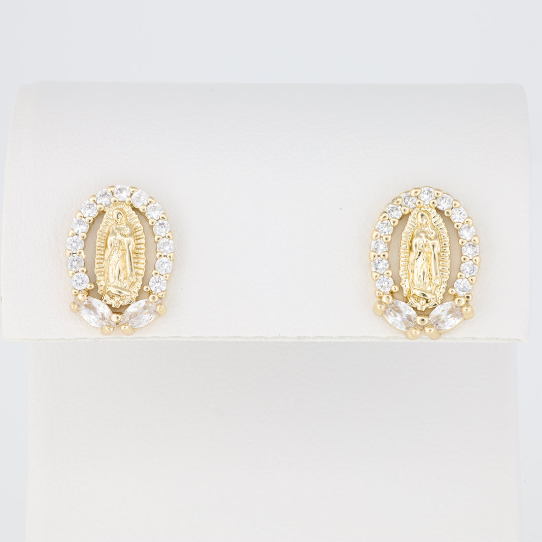 Saint Guadalupe Earring With White Zirconia