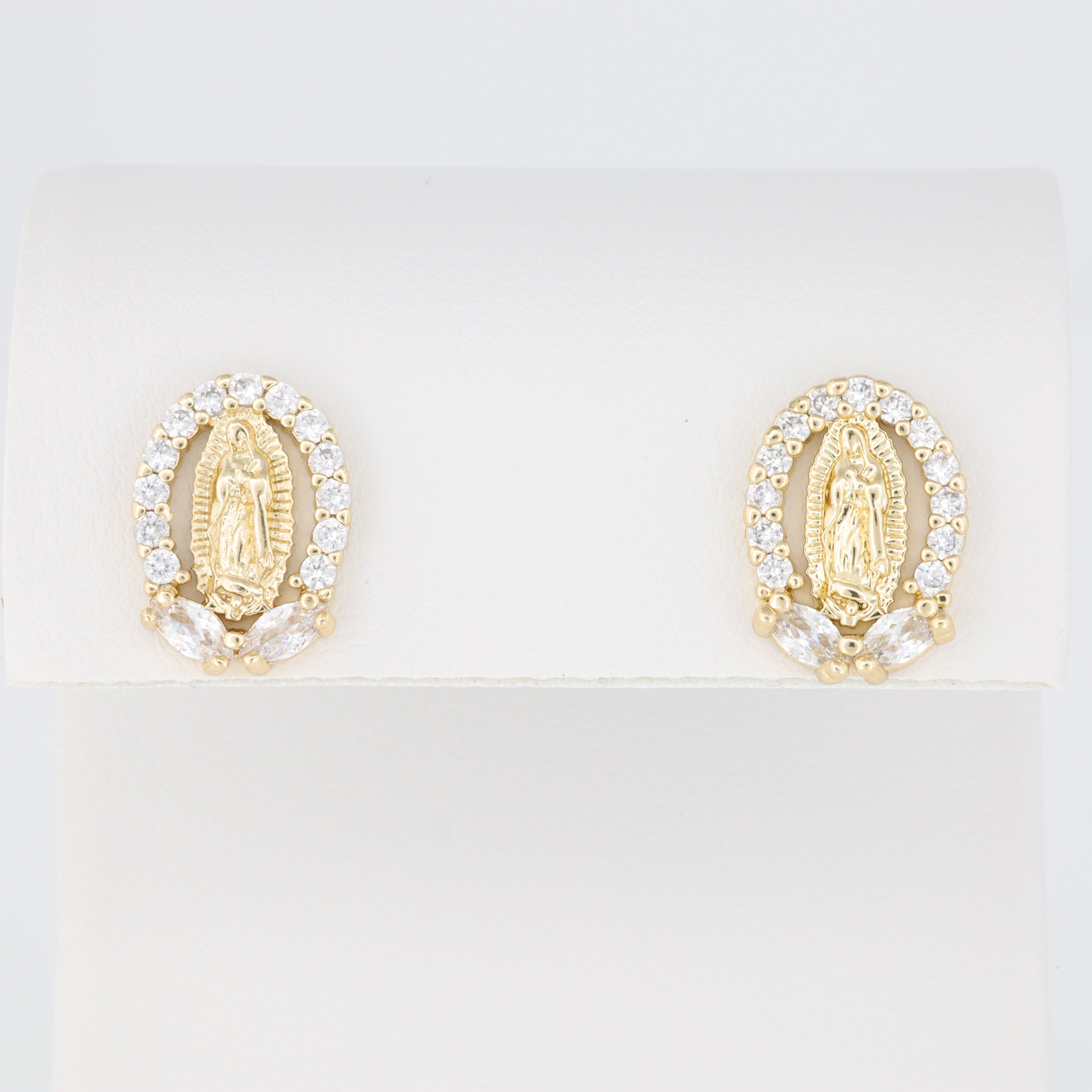 Saint Guadalupe Earring With White Zirconia