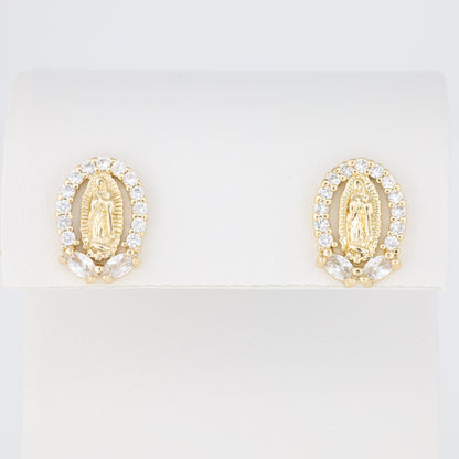 Saint Guadalupe Earring With White Zirconia