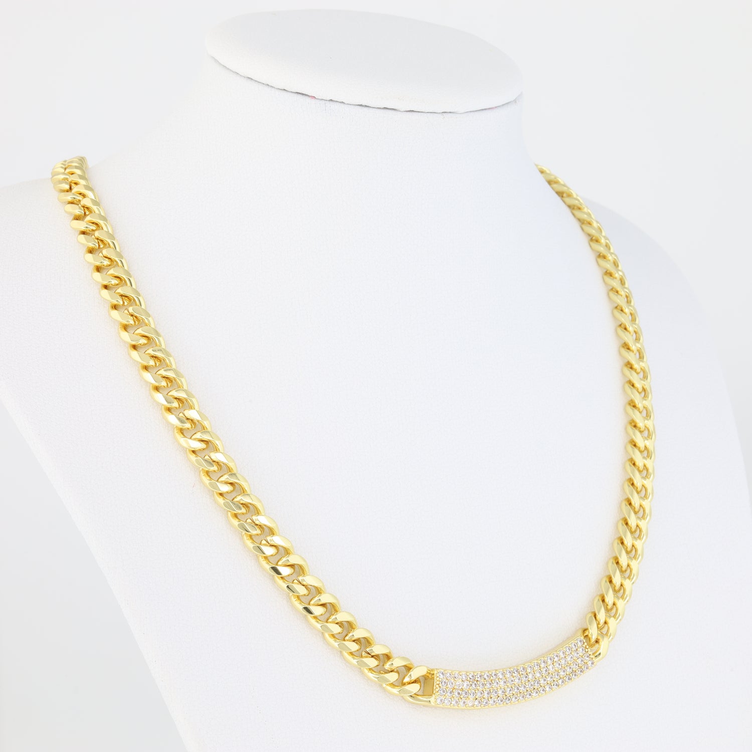 Micro Pave Cuban Necklace