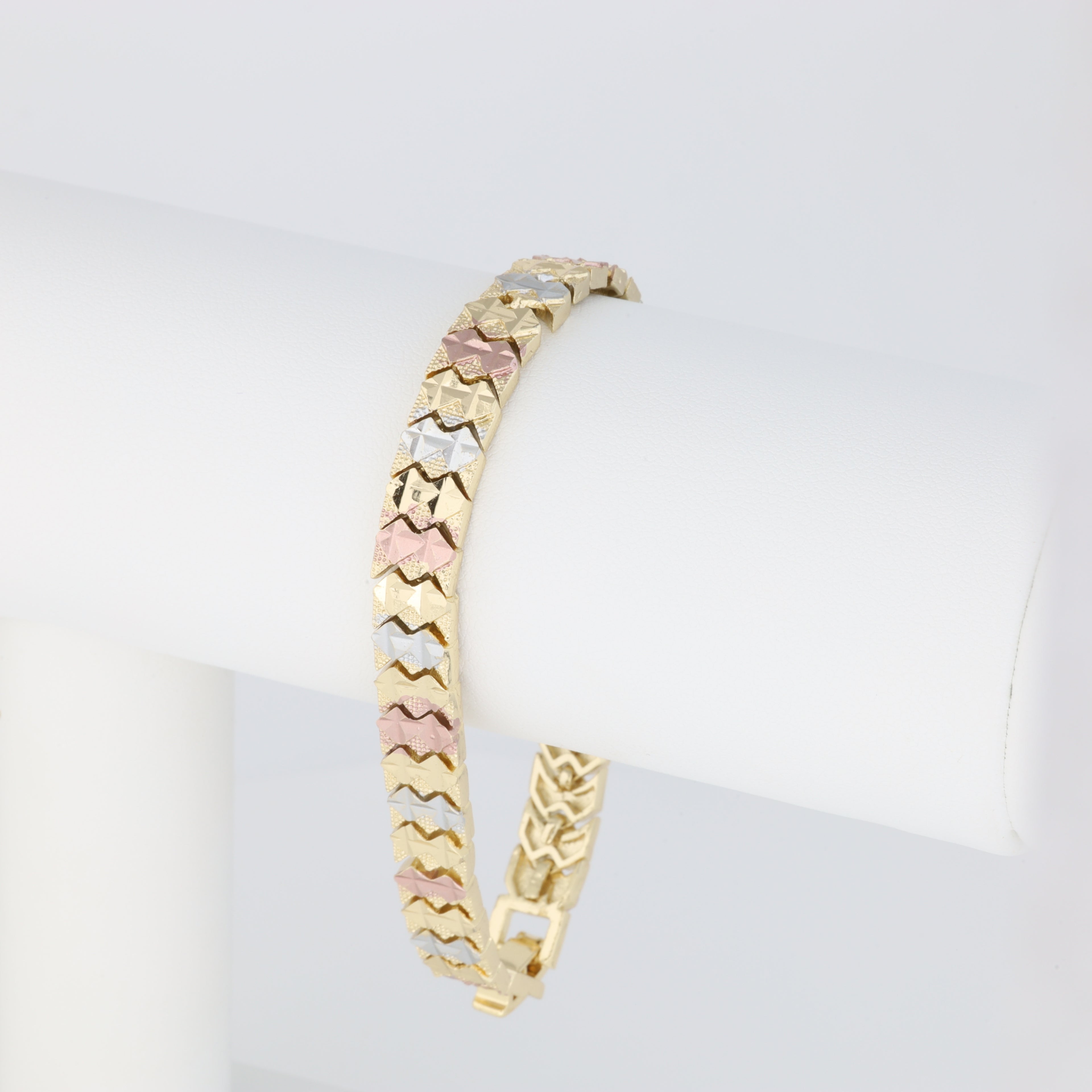 Double Diamond Tricolor Bracelet