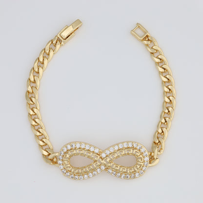 Infinity Bracelet With Cuban Link