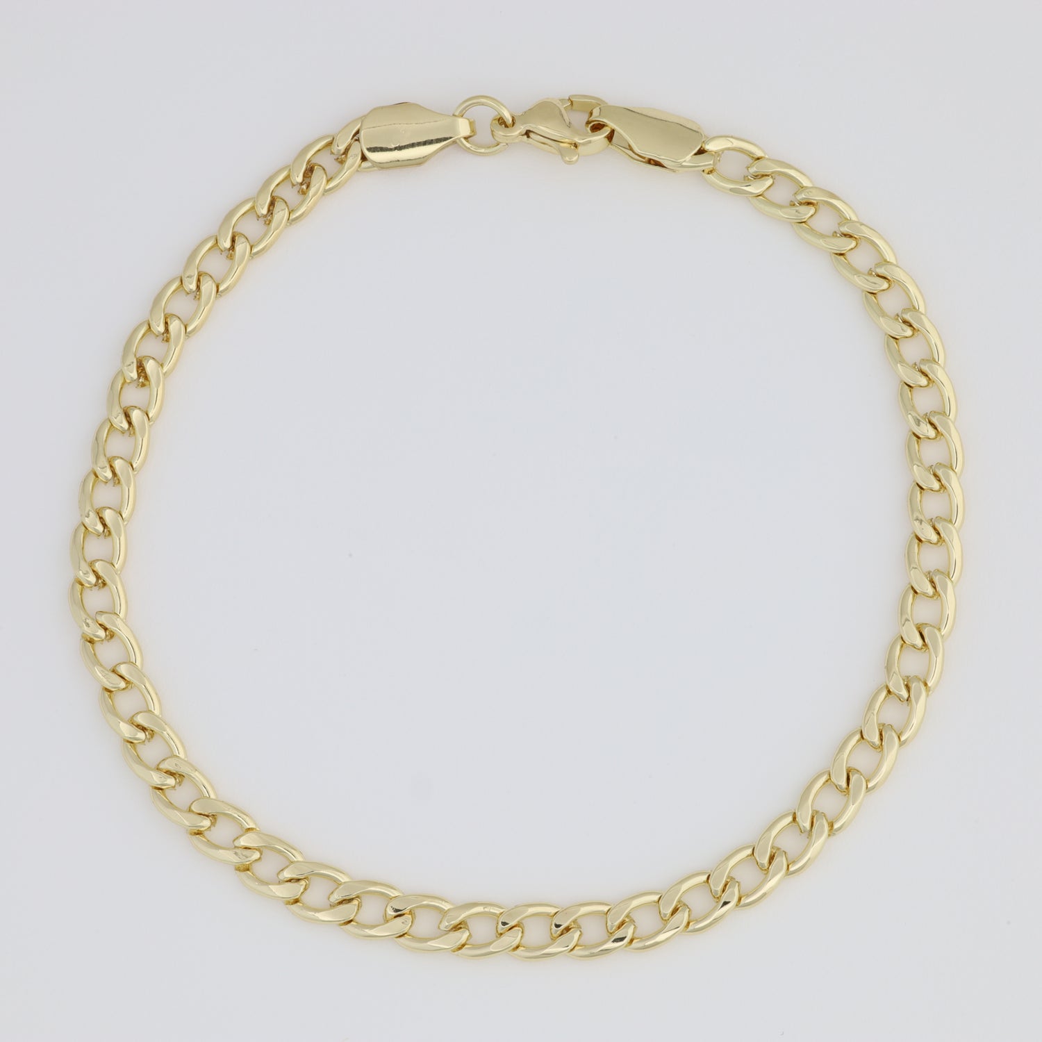 Plain chain bracelet with Curb link