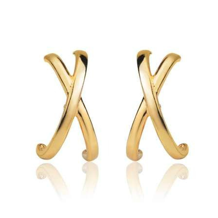 Modern X-shaped earring