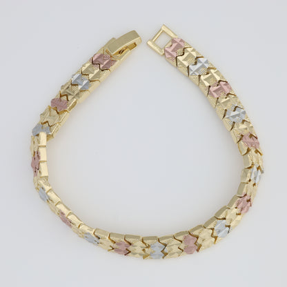 Double Diamond Tricolor Bracelet