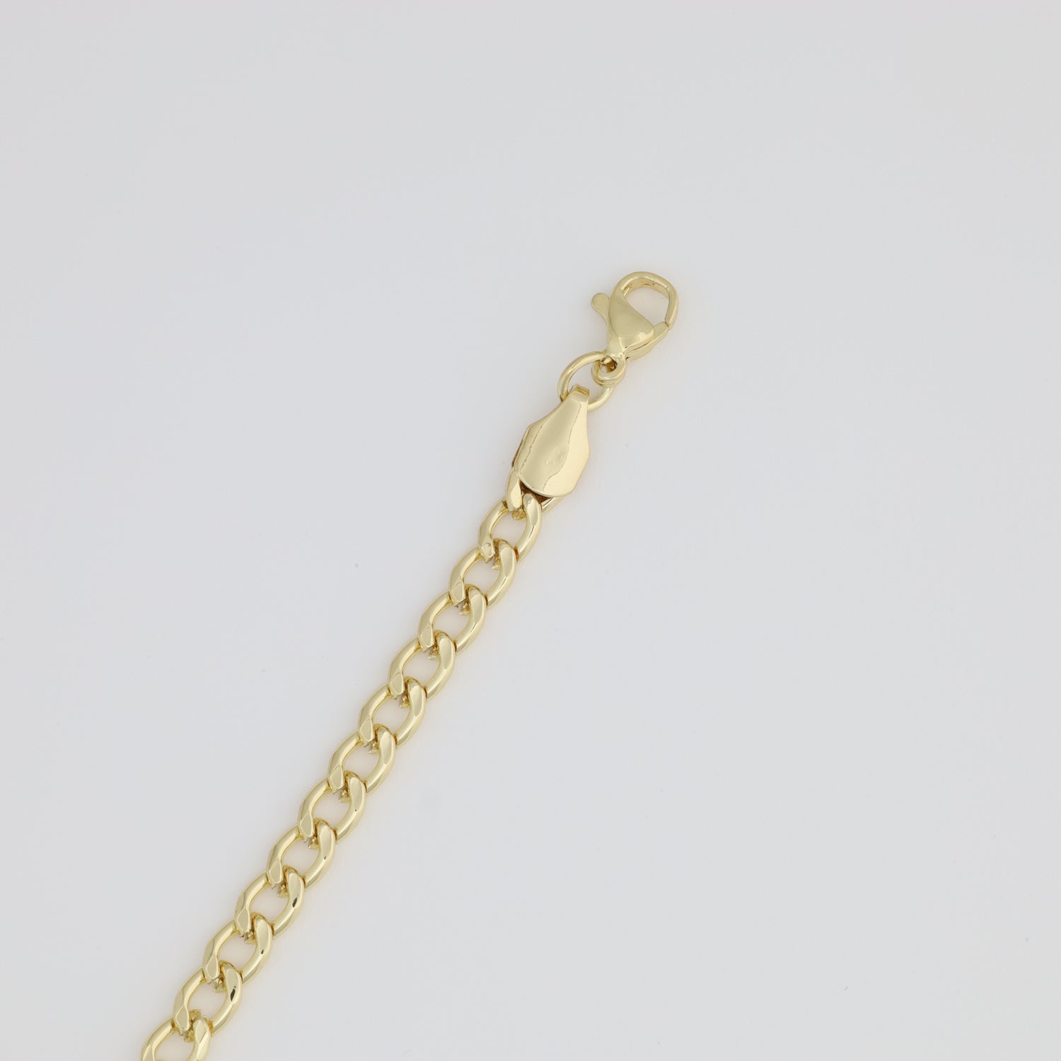 Plain chain bracelet with Curb link