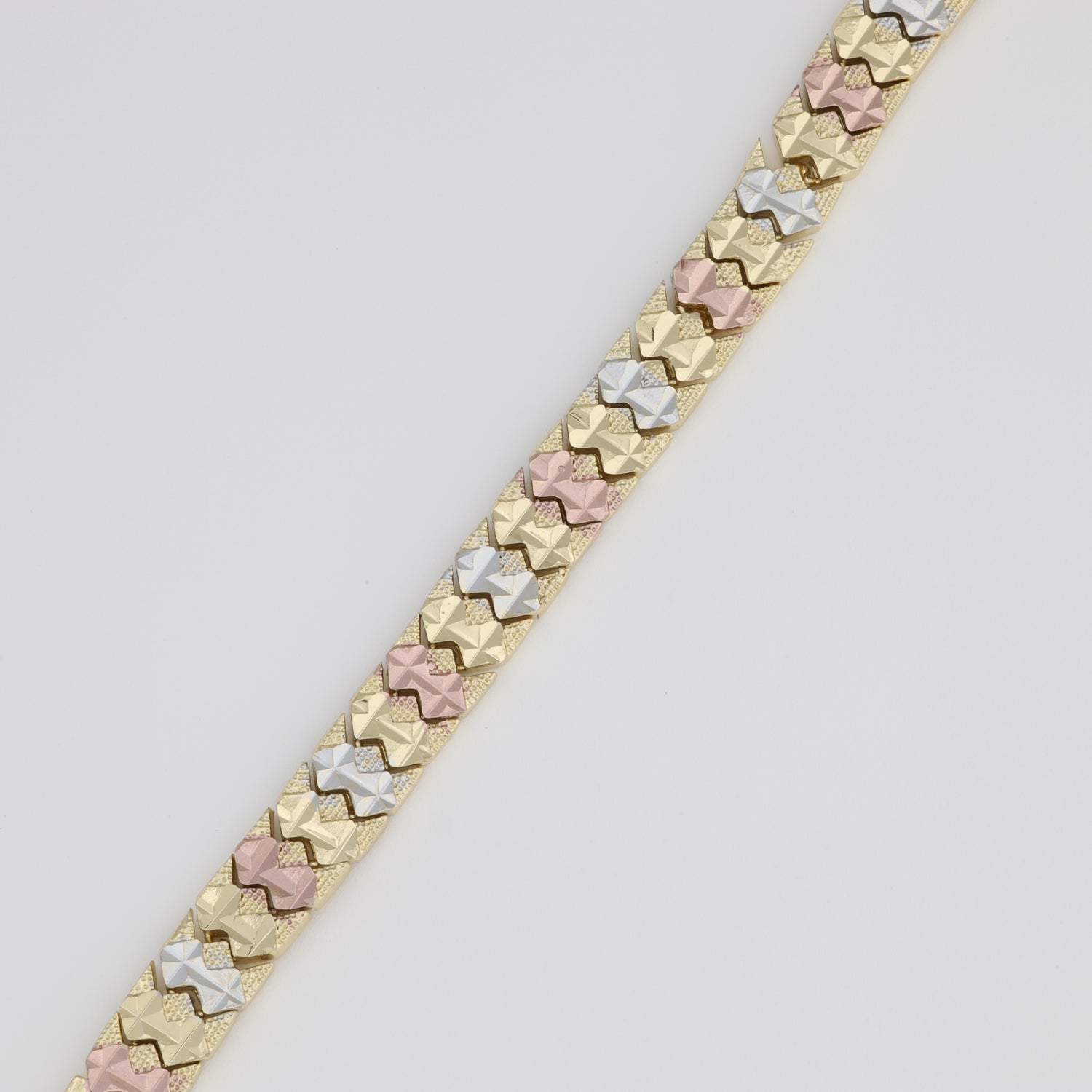 Double Diamond Tricolor Bracelet